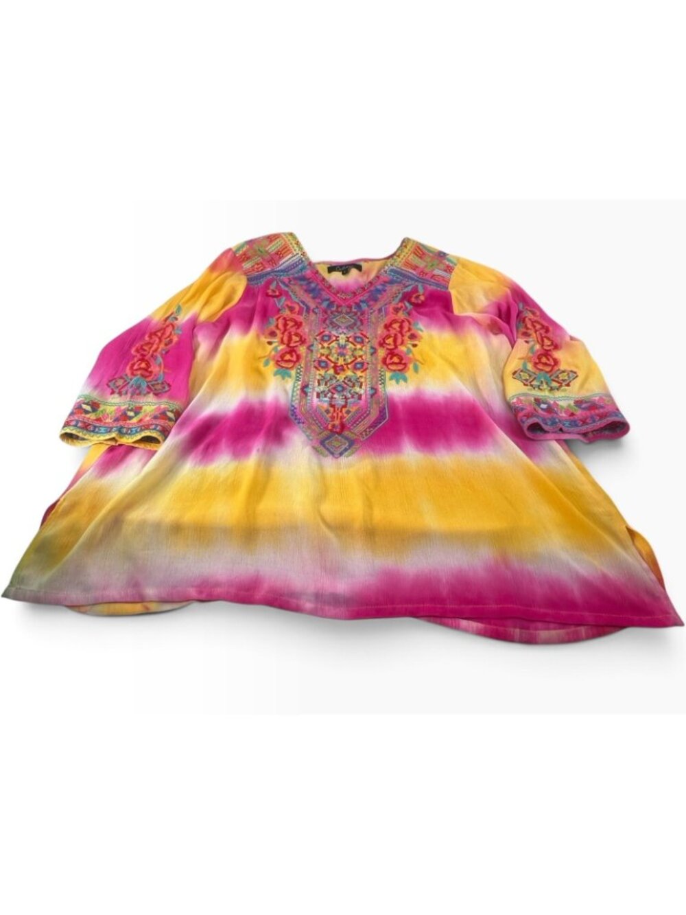 Caleaas Embroidered Boho Festival Tunic size Large - Picture 2 of 9
